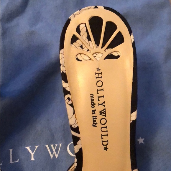 Hollywould black and white peep toe pumps - Picture 6 of 8